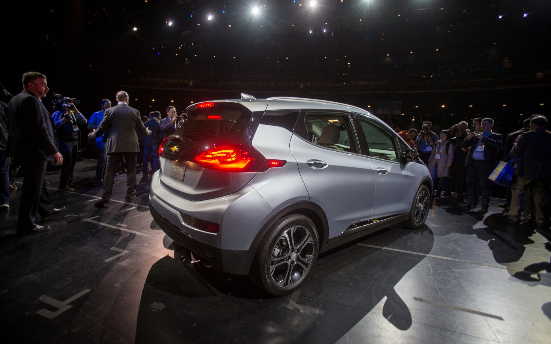 The 2017 Chevrolet Bolt EV at the CES in Las Vegas