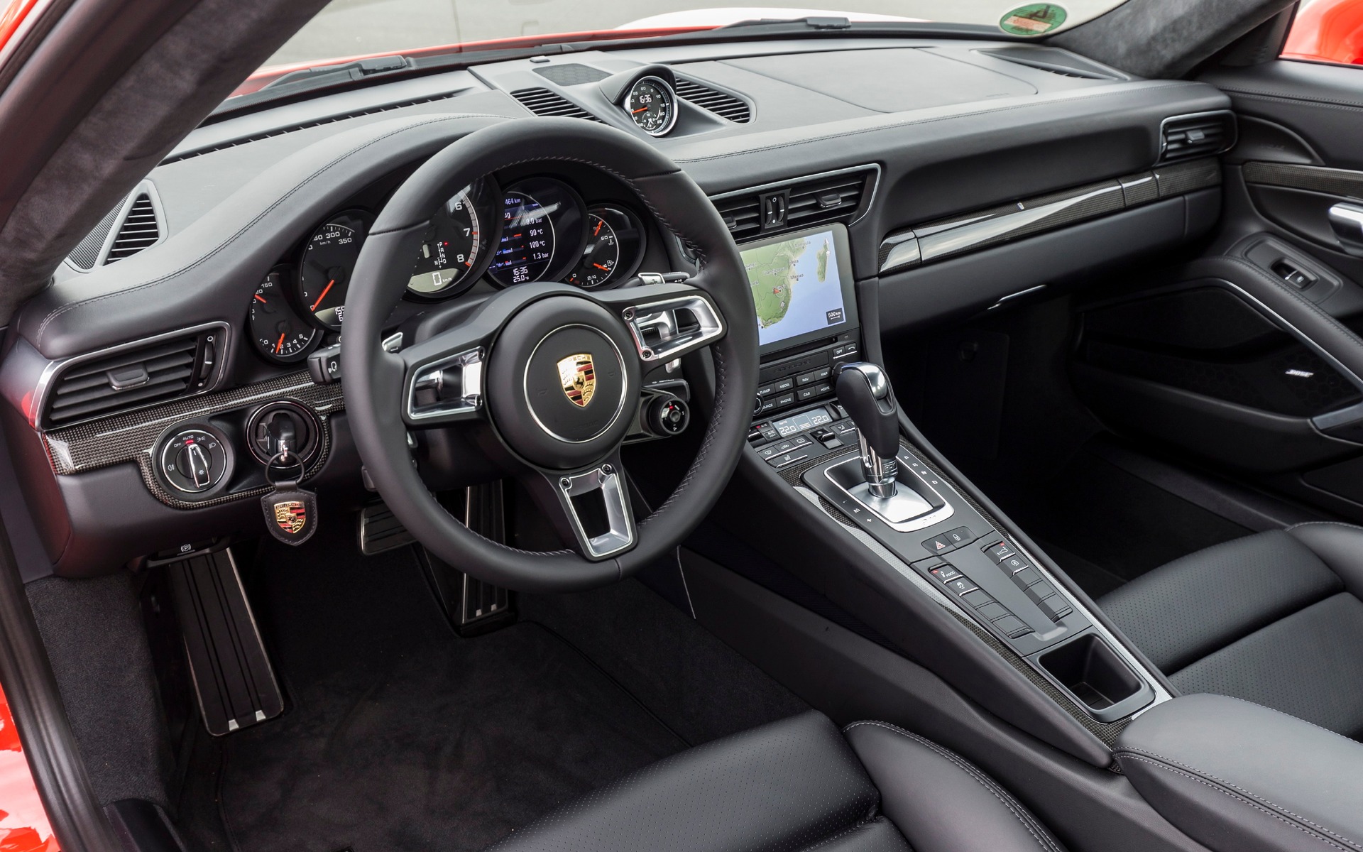 The 2017 Porsche 911 Turbo S' cockpit - functional and well finished
