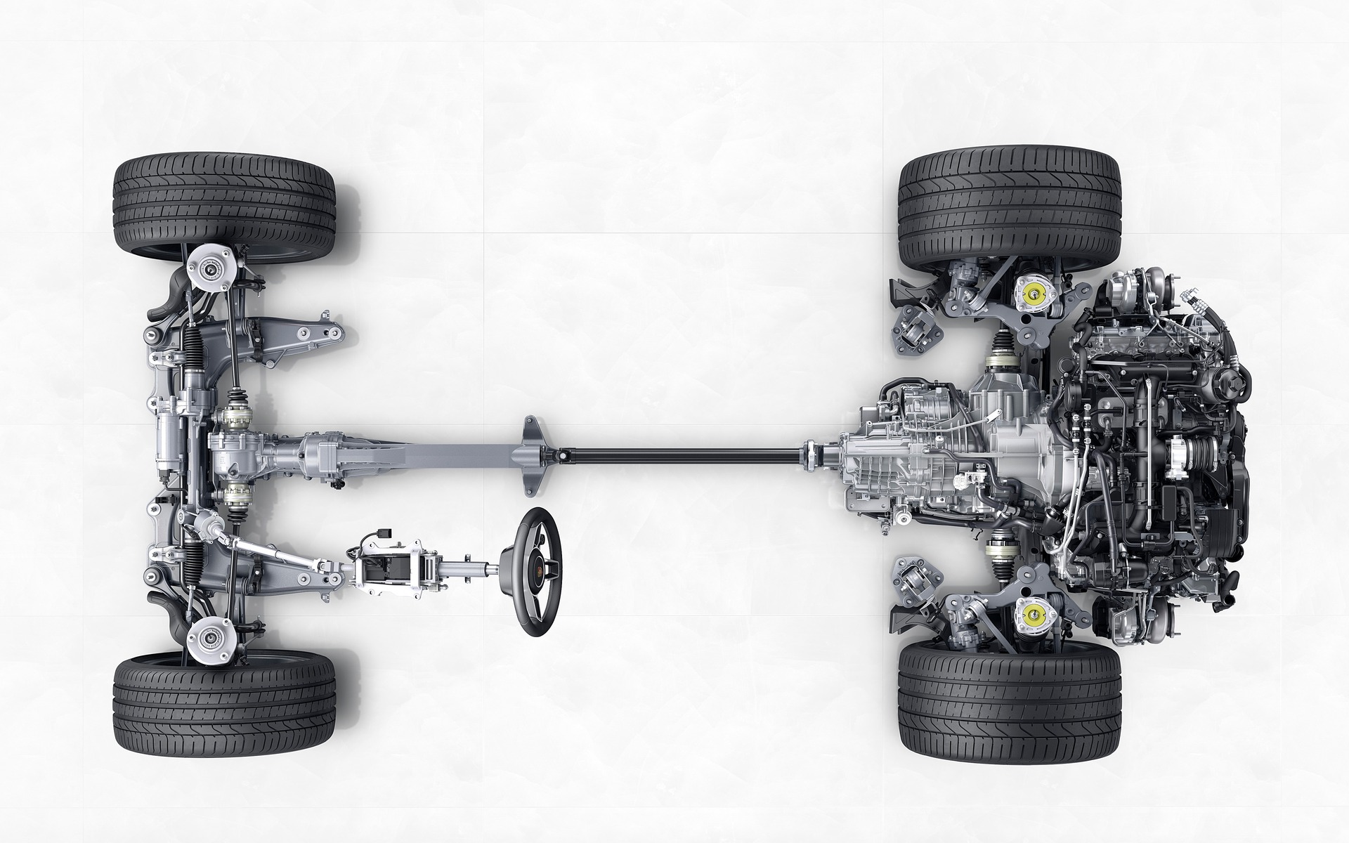 Porsche 911 Turbo 2017 - Groupe motopropulseur de la 911 Turbo.