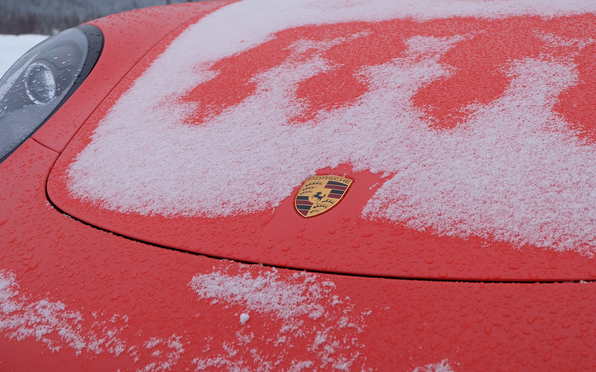 Une Porsche dans la neige... rien de plus normal!