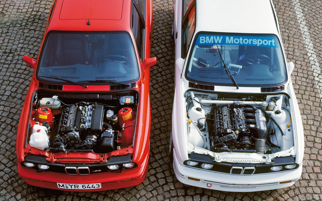 La BMW Série 3 E30 de 1987 en versions route et course