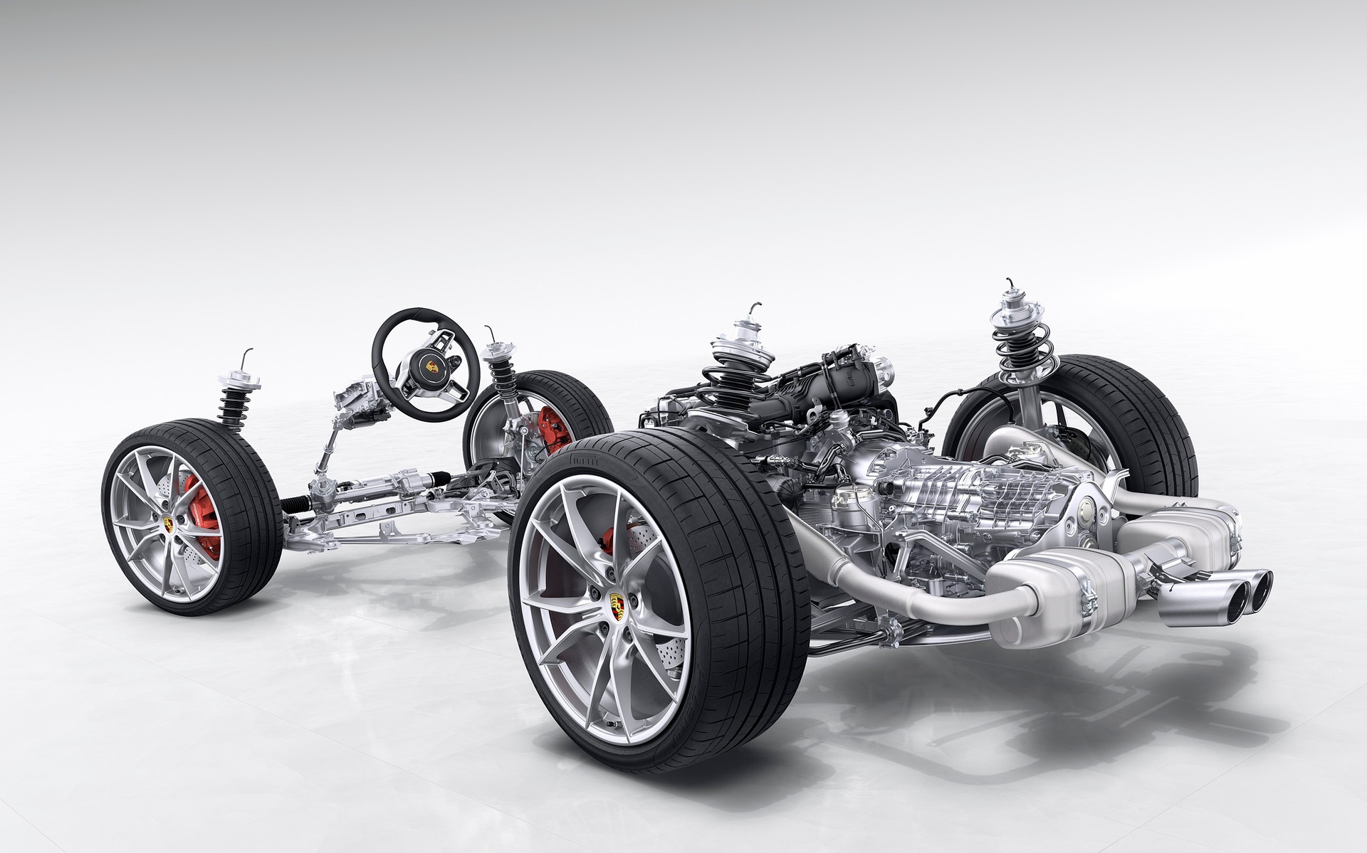 The mid-engine layout of the 2017 Porsche 718 Boxster