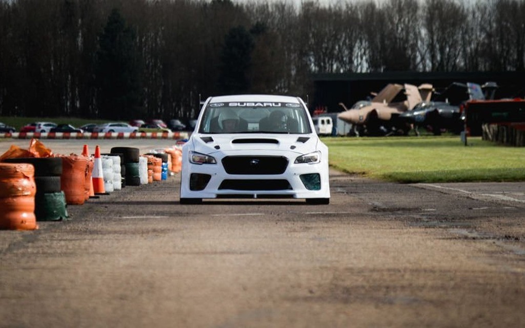 The aggressive face of the WRX STI does not go unnoticed.