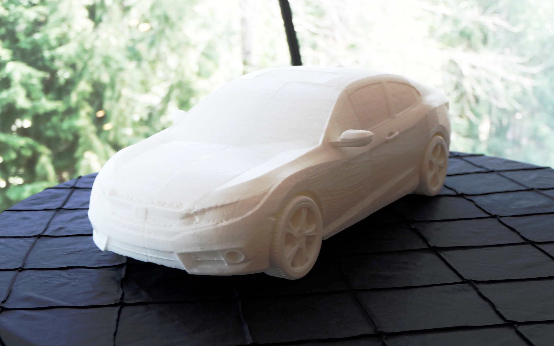 A 3D-printed scale model of the 2016 Honda Civic Coupe.