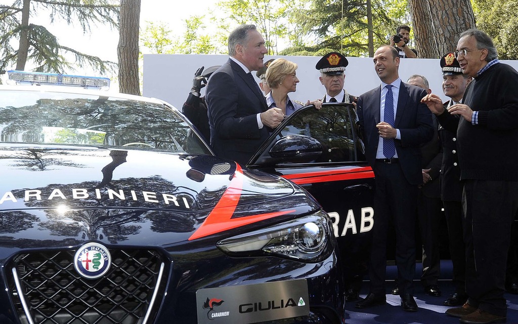 Dévoilement de l'Alfa Romeo Giulia en version police