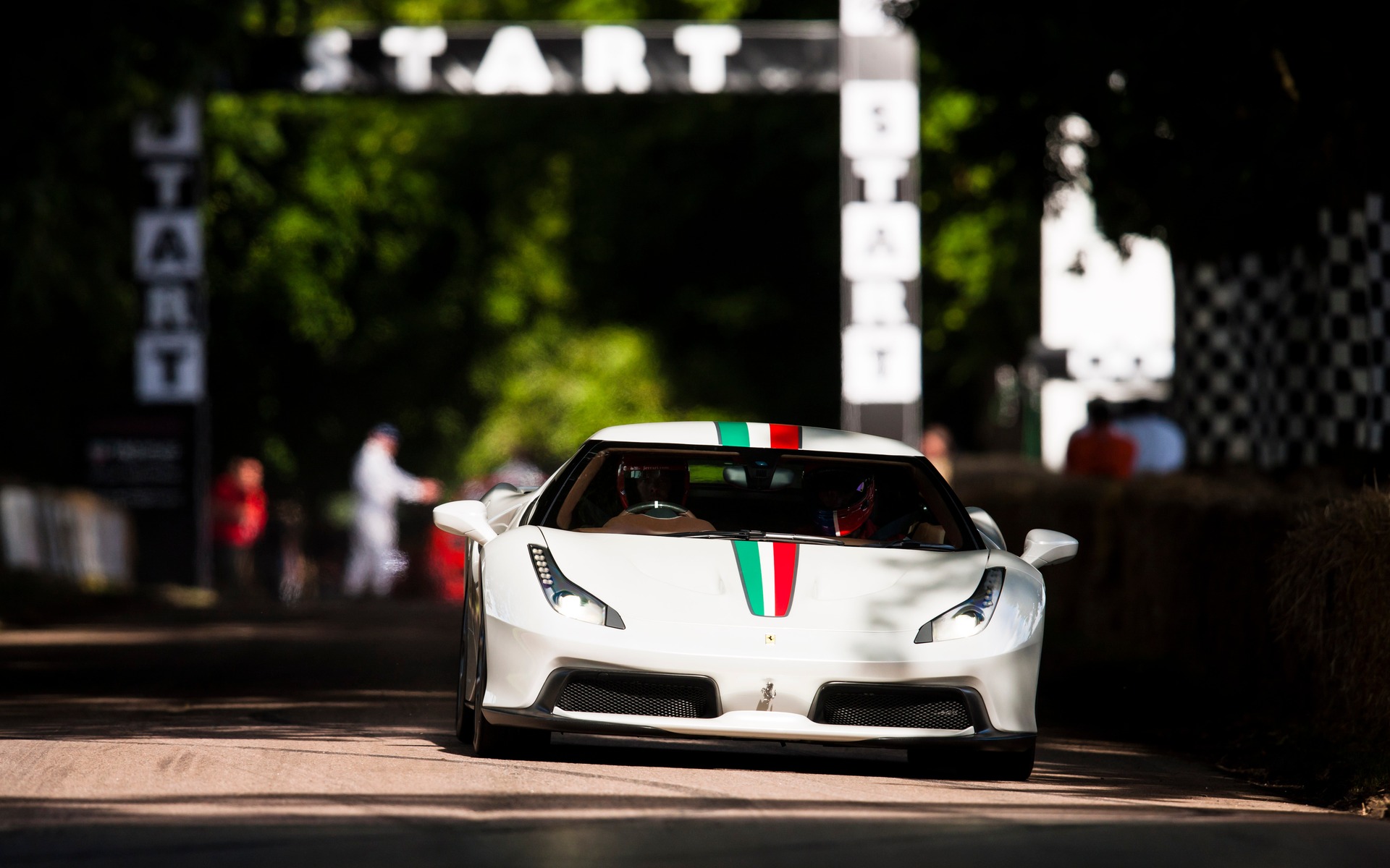 Ferrari 458 Speciale in action at the Festival of Speed 2016