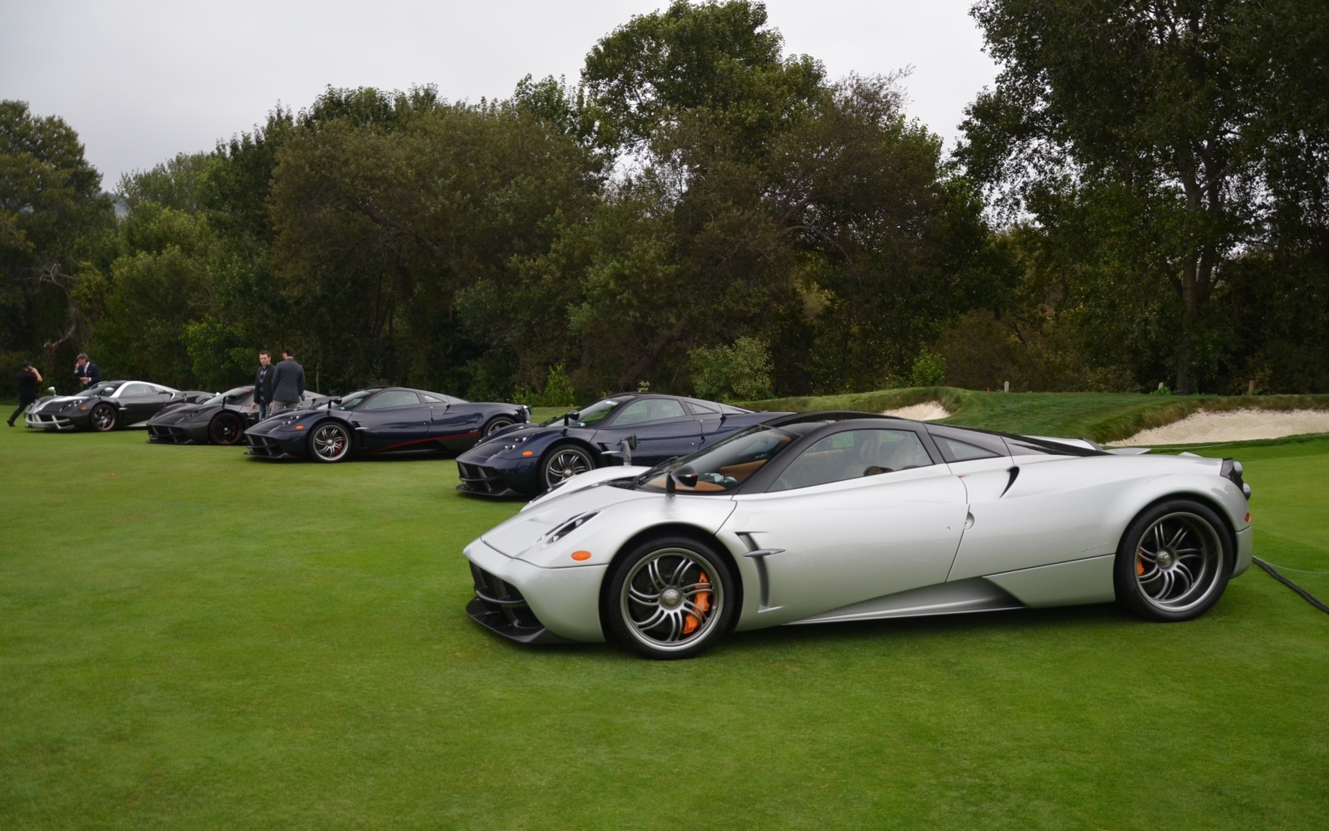 The Quail 2016 - Eight Pagani units on display.