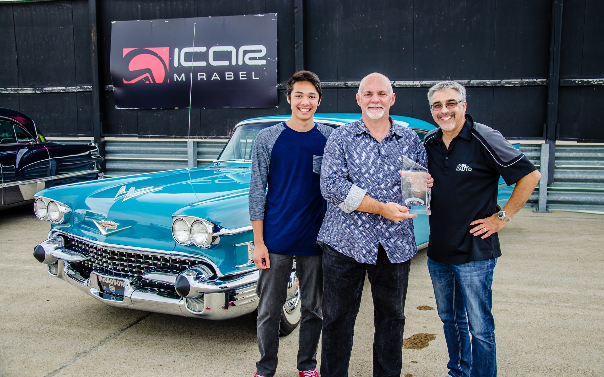 Cadillac de Ville 1958 de Alex Habrich (club VAQ) accompagné d'Alain Morin