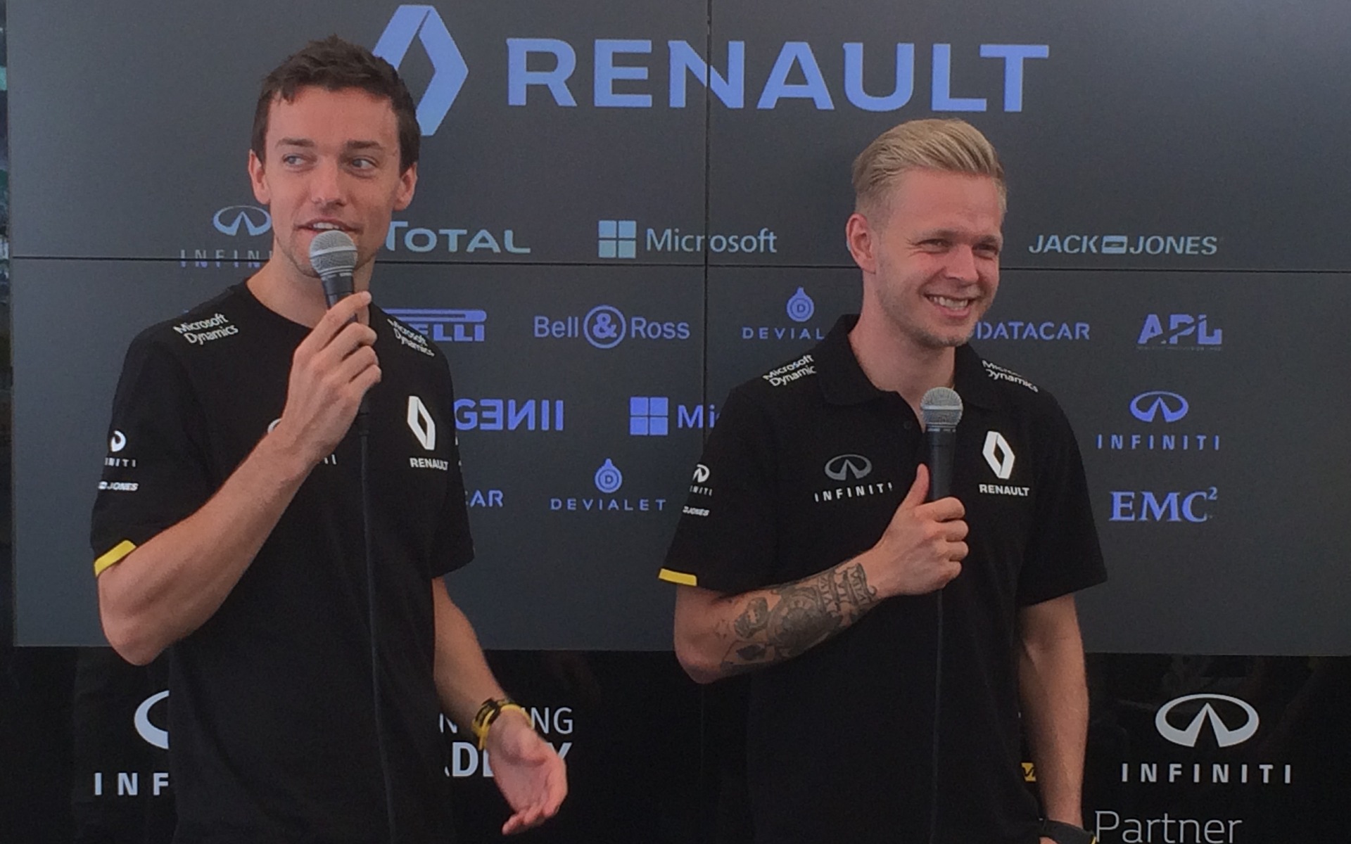 Jolyon Palmer and Kevin Magnussen