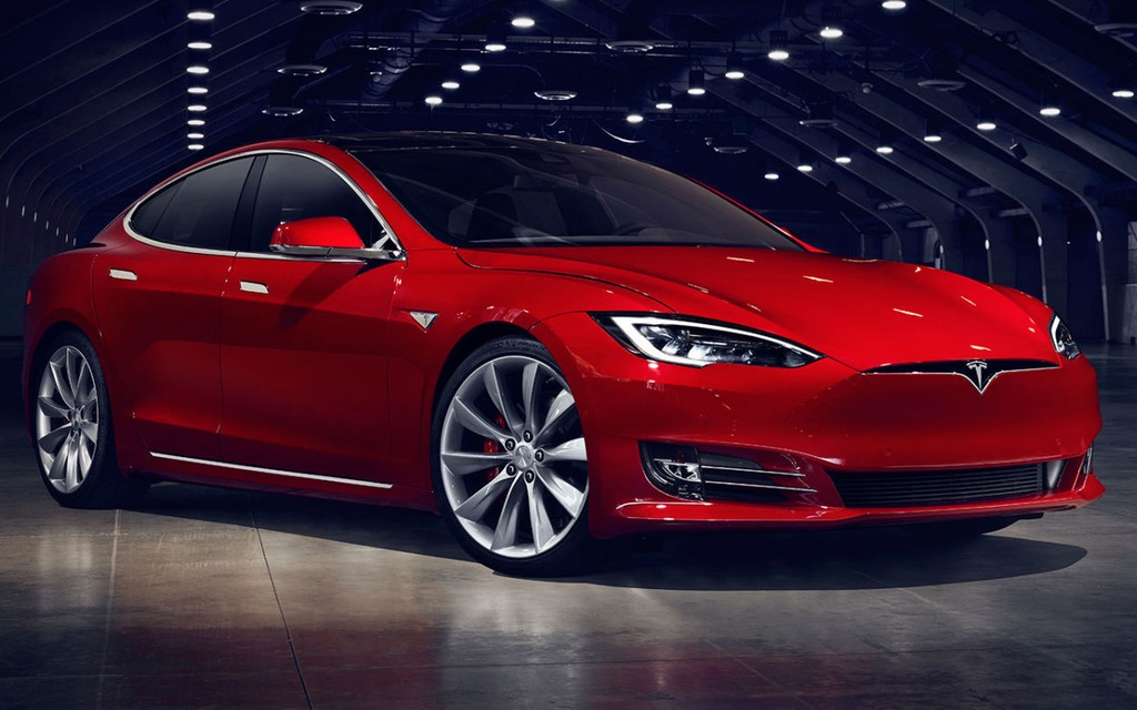 La voiture choisie par Nathan Doyon, la Tesla Model S.