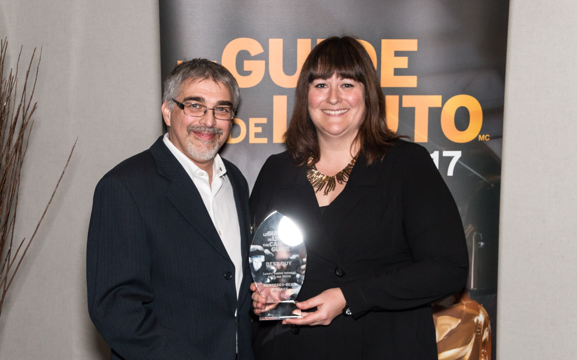 <p>Alain Morin with Nathalie Gravel of Mercedes-Benz Canada.</p>