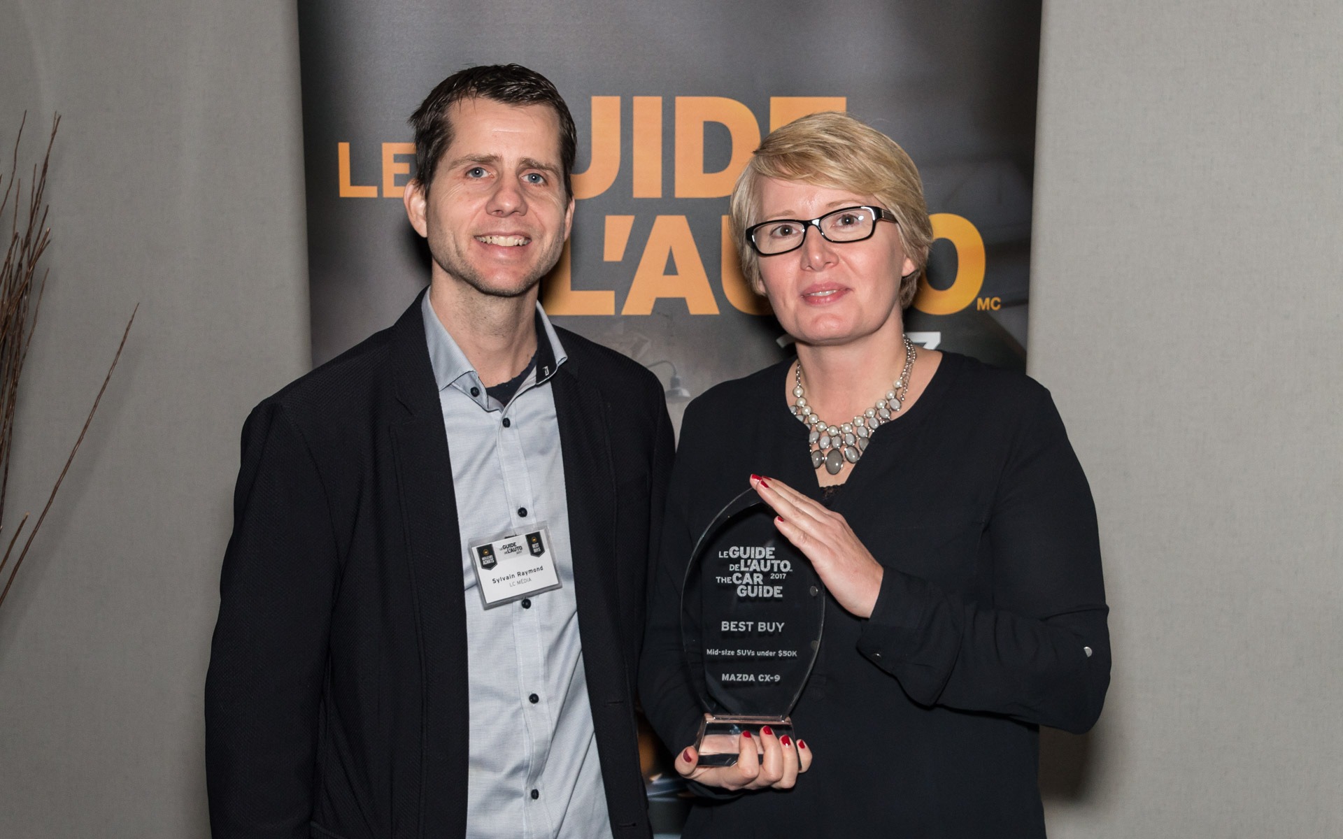 <p>Sylvain Raymond with Sandra Lemaitre of Mazda Canada Inc.</p>