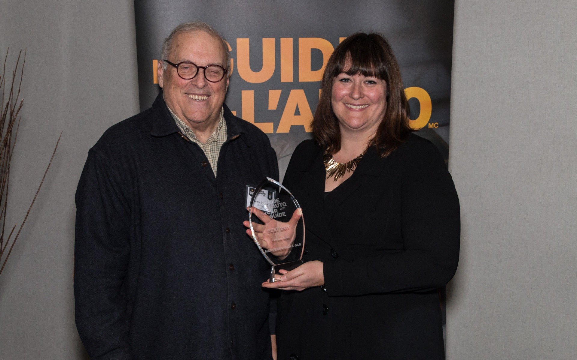 <p>Denis Duquet with Nathalie Gravel of Mercedes-Benz Canada.</p>