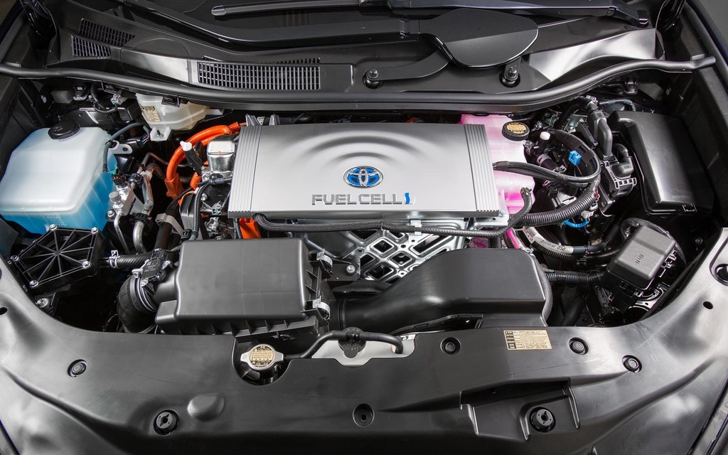 <p>Hydrogen-powered Toyota Mirai</p>