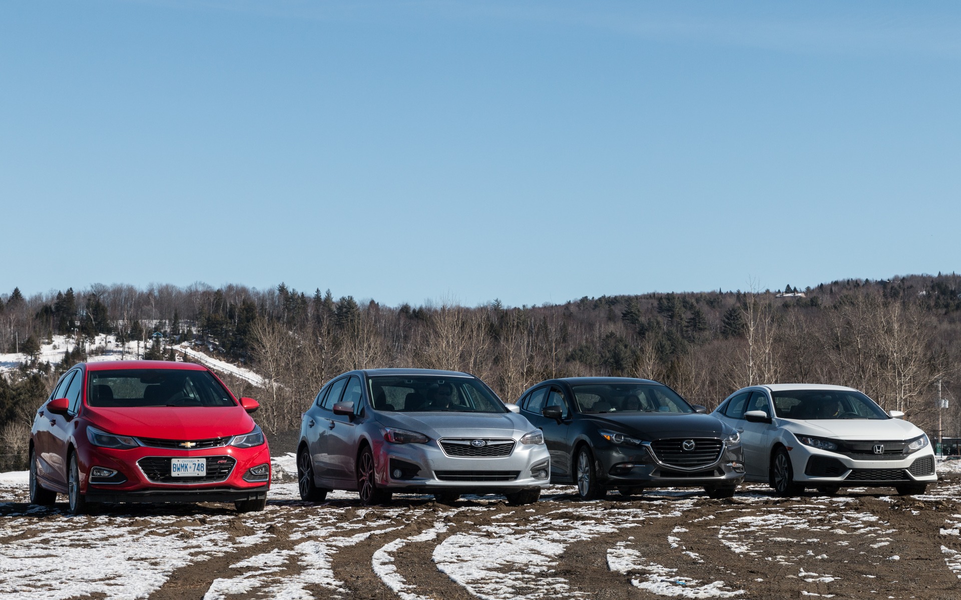 Match comparatif de compactes à hayon : Cruze, Impreza, Civic et Mazda3  s'affrontent - Guide Auto