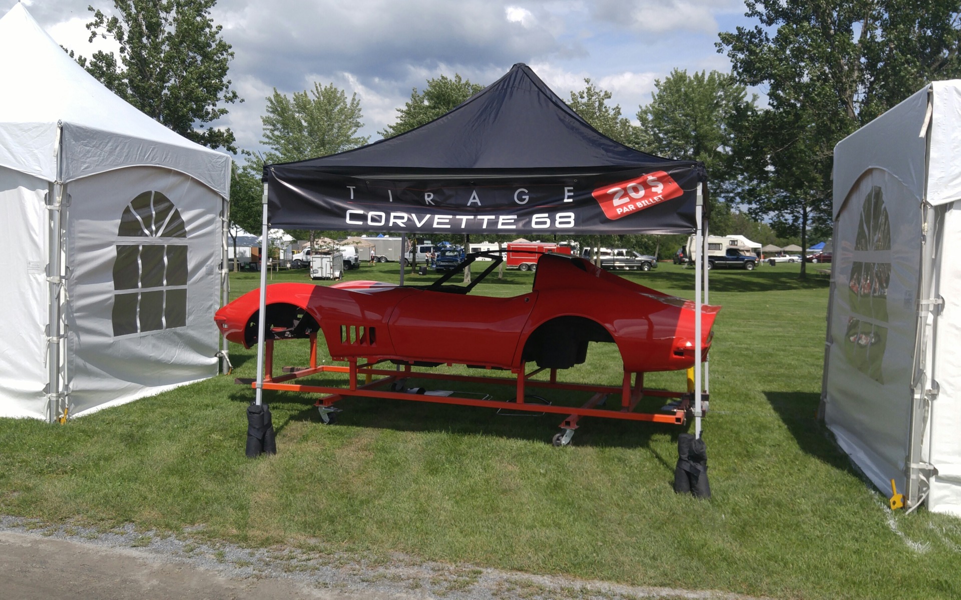 <p>Notre Corvette 1968 au Granby International, en juillet 2017.</p>