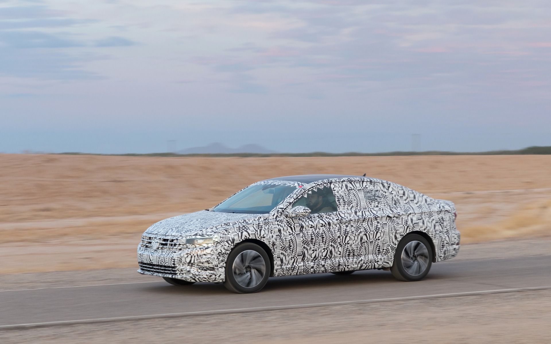 <p>Camouflaged 2019 Volkswagen Jetta</p>