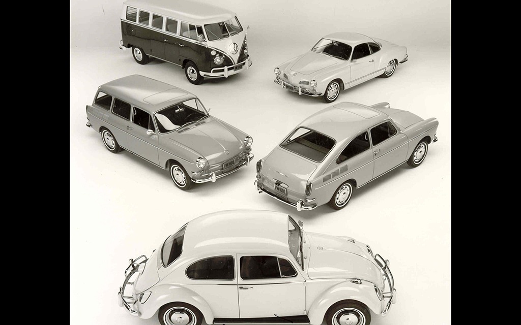 <p>La gamme Volkswagen pour l'ann&eacute;e-mod&egrave;le 1966</p>