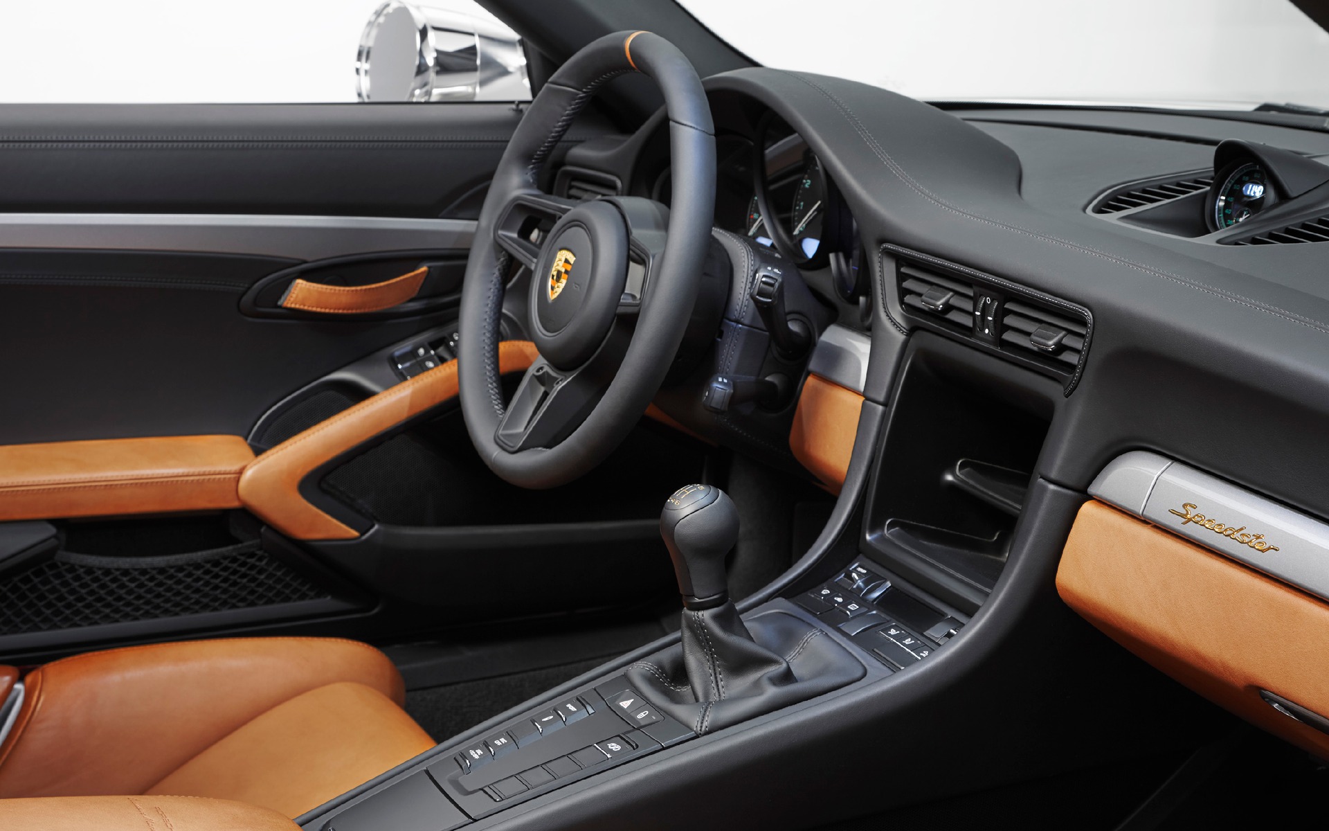 <p>Cockpit de la Porsche 911 Speedster Concept</p>
