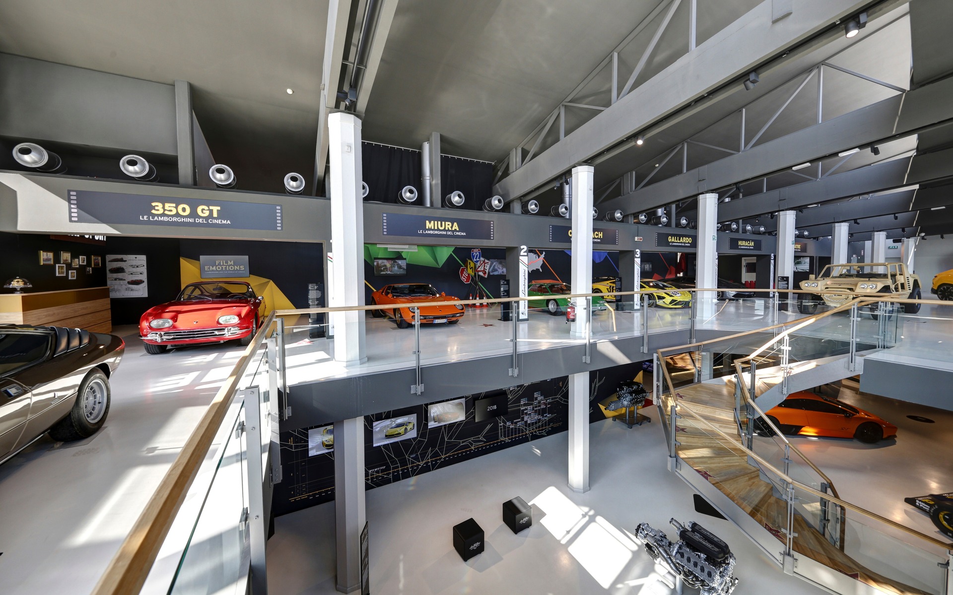 <p>Cars from famous movies at the Lamborghini Museum</p>