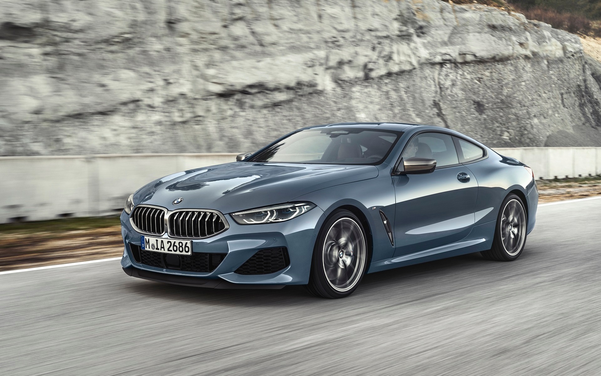 <p>2019 BMW 8 Series Coupe on the road</p>
