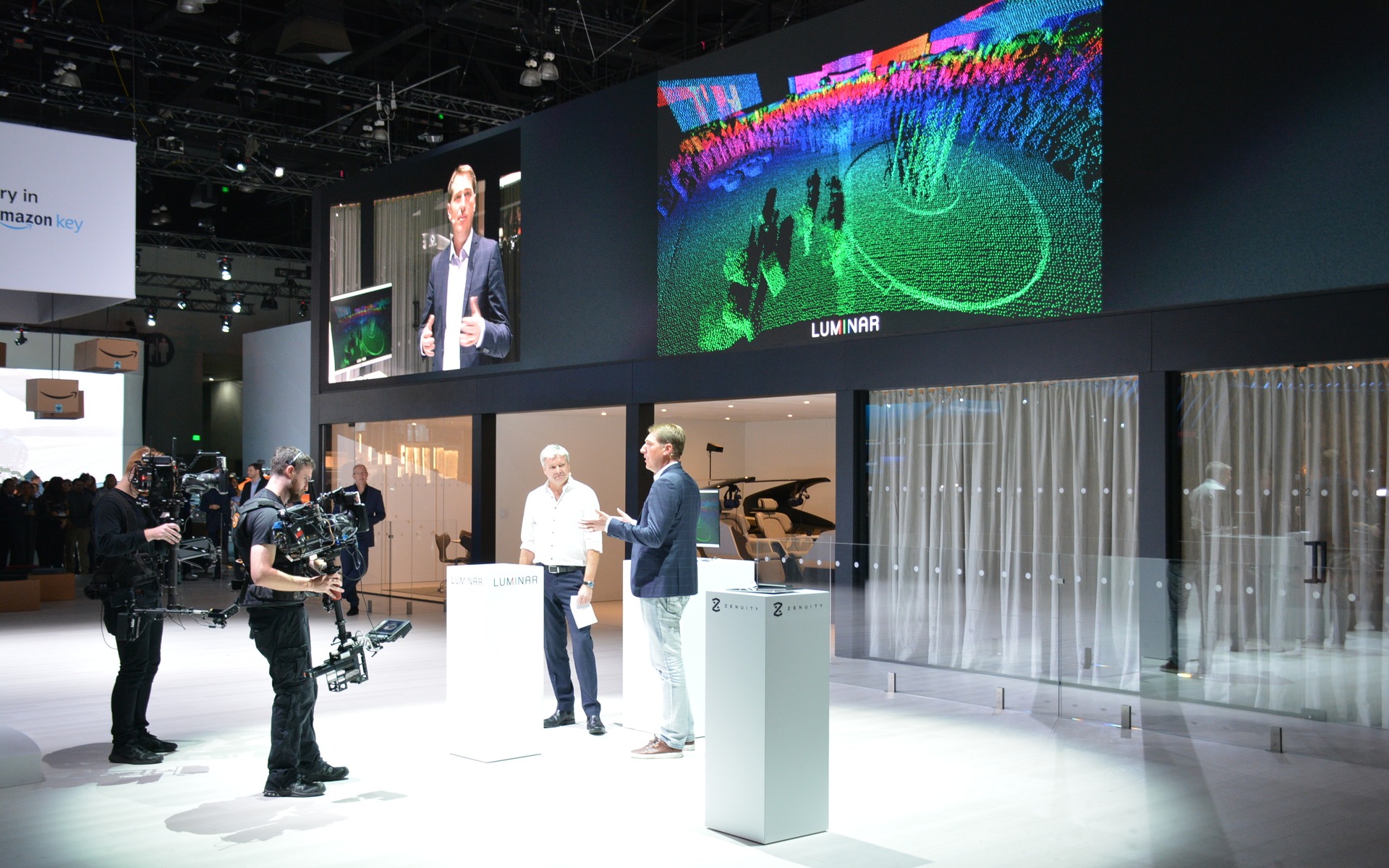 <p>The Volvo booth at the 2018 Los Angeles Auto Show</p>
