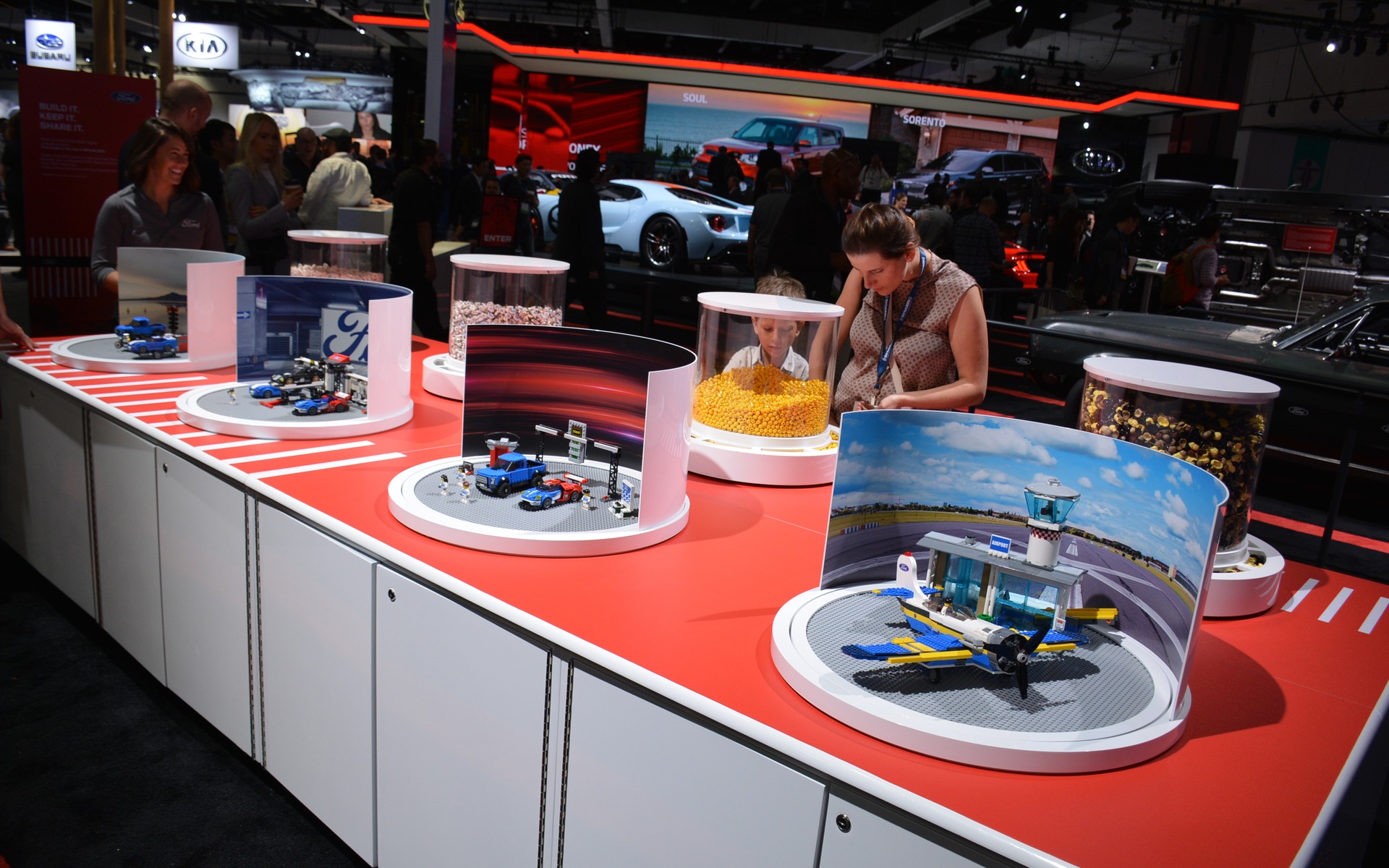 <p>The Ford auto show booth experience</p>