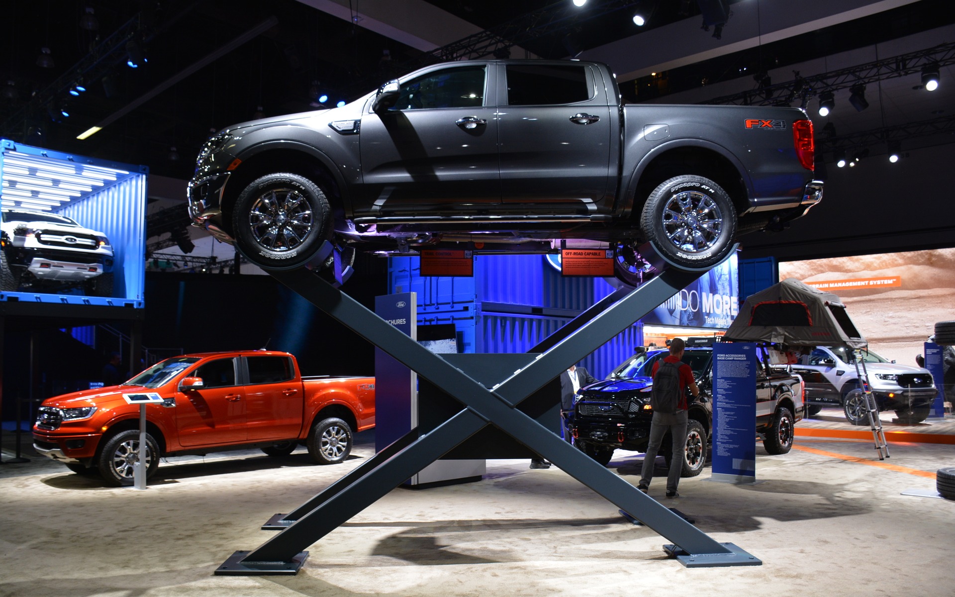 <p>The Ford auto show booth experience</p>