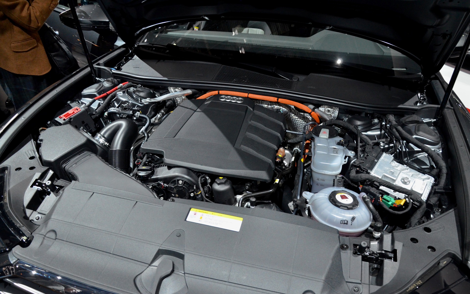 <p>Audi A6 TFSI e &agrave; motorisation hybride rechargeable.</p>