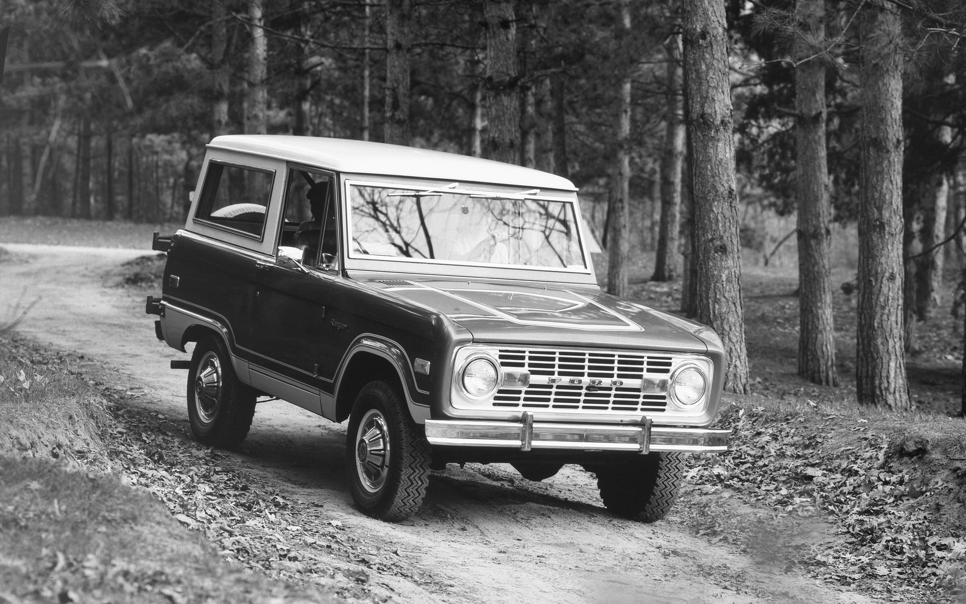 <p>1973. Un Bronco &agrave; cabine ferm&eacute;e.</p>
