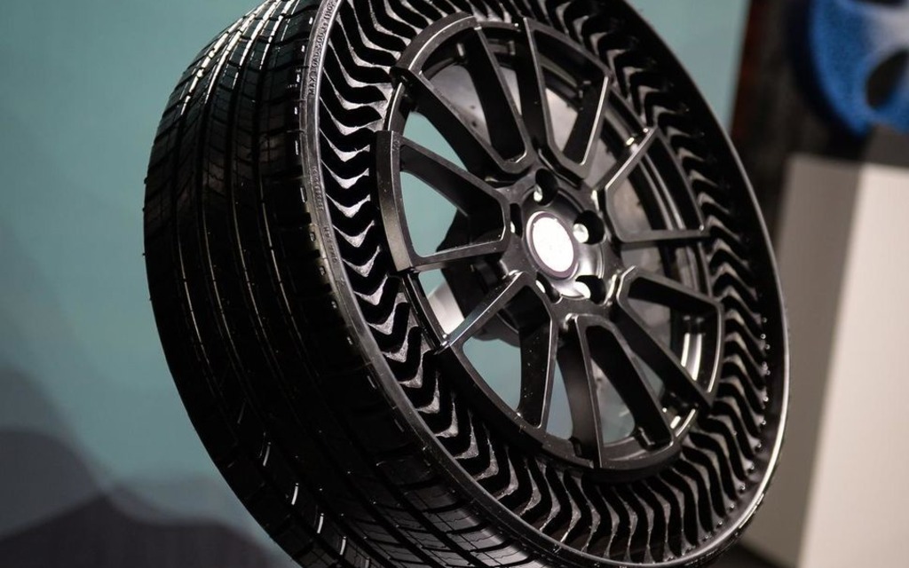 RÃ©sultat de recherche d'images pour "Michelin dÃ©voile un pneu increvable"