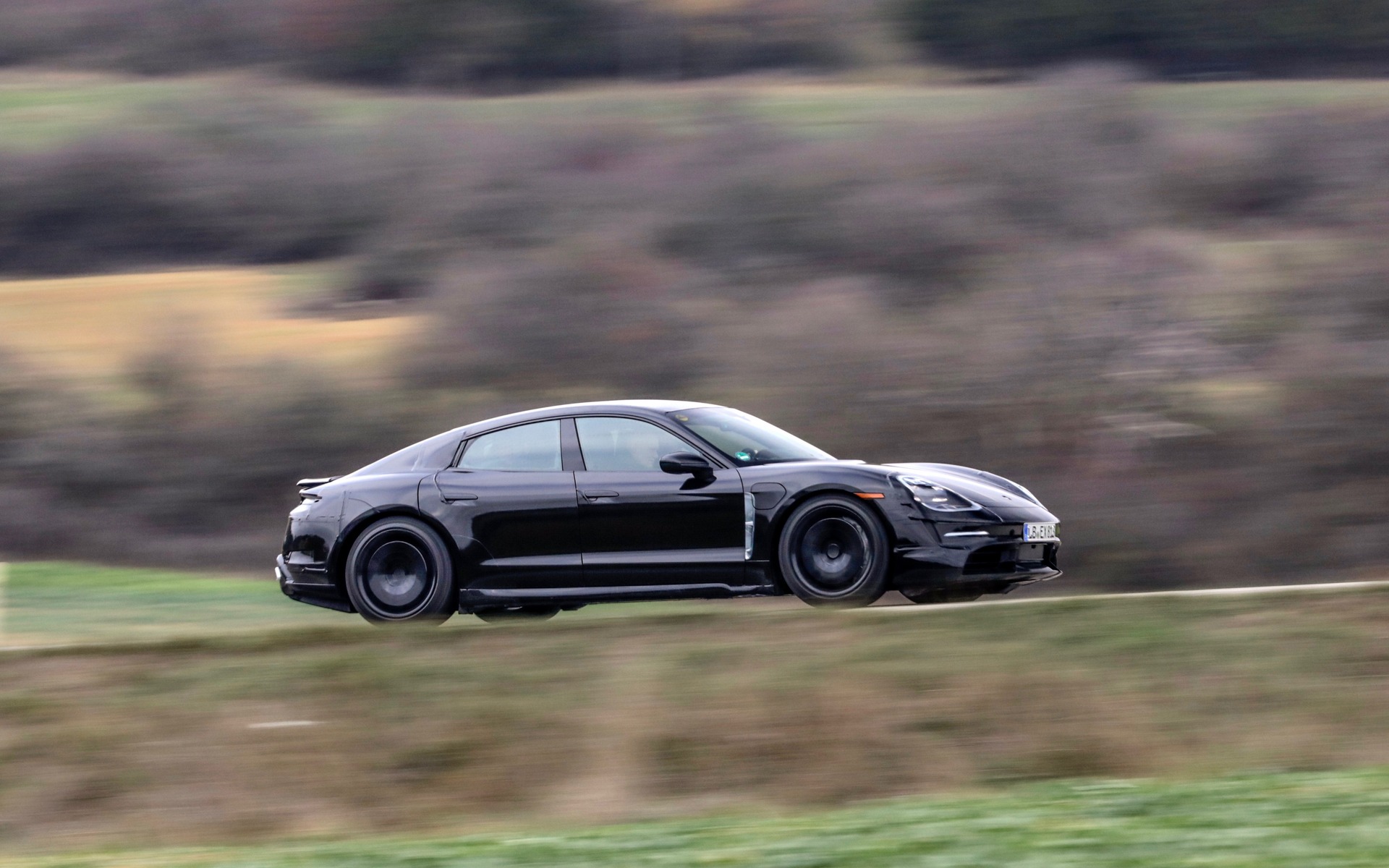 <p>The upcoming Porsche Taycan in pre-production form</p>