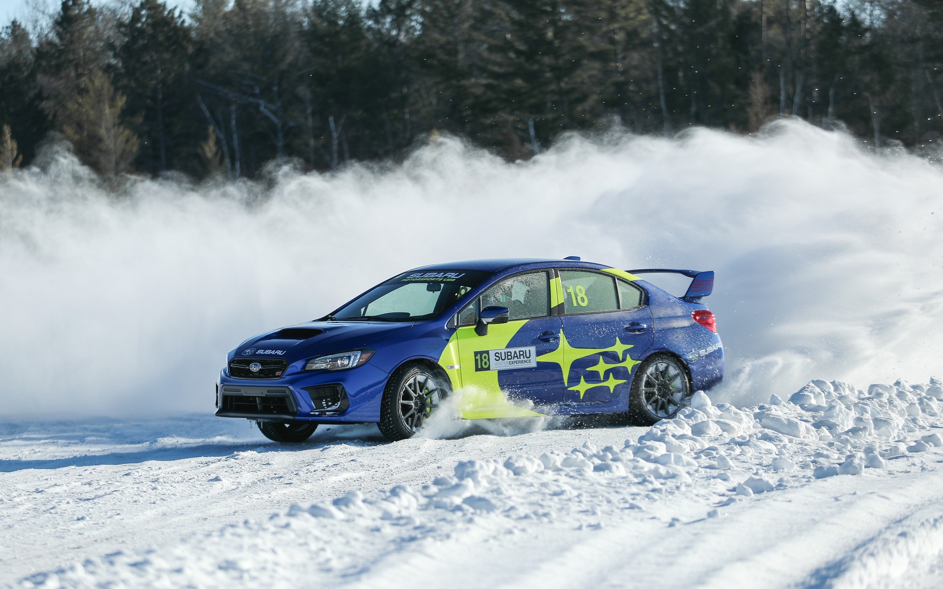 subaru snow drift wallpaper