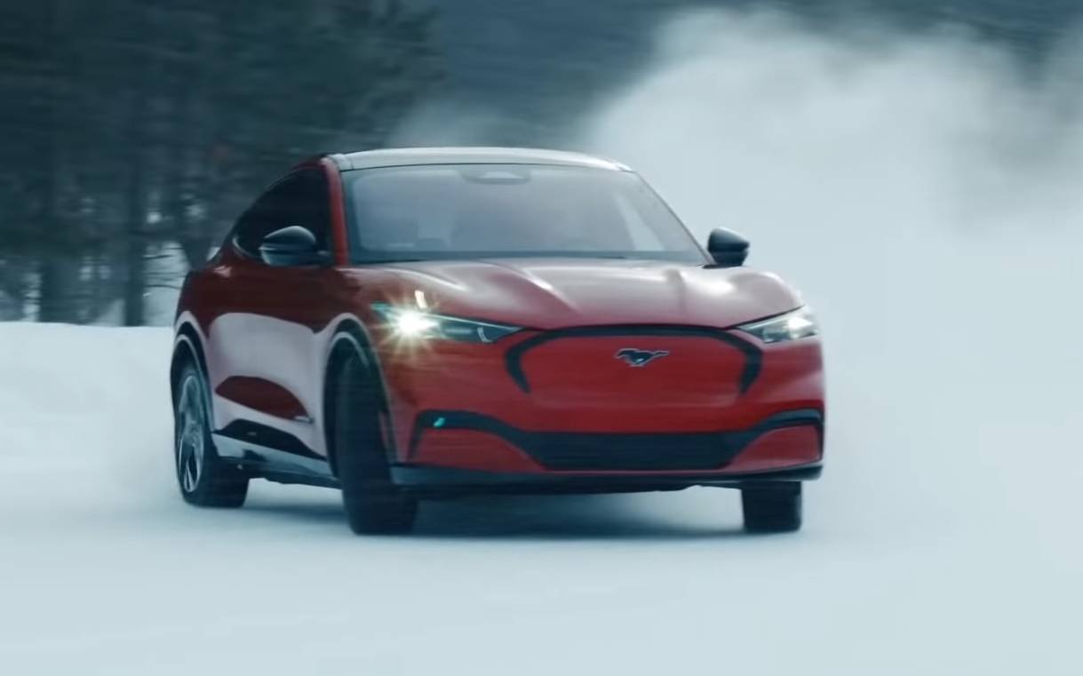 Watch Ford Mustang Mach E Wins At Drifting In The Snow The Car Guide