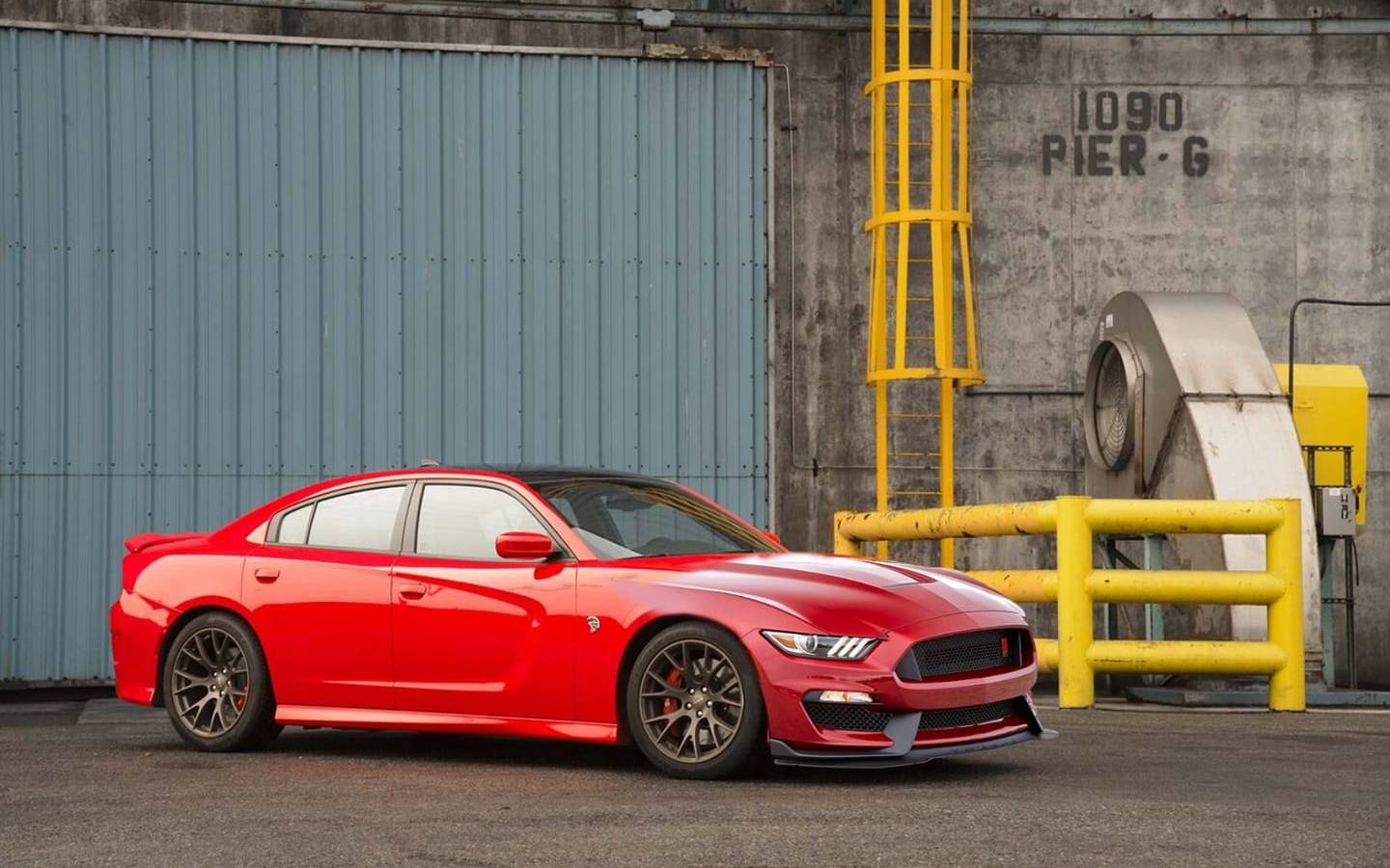 <p>Dodge Charger SRT Hellcat et Ford Mustang Shelby GT350</p>