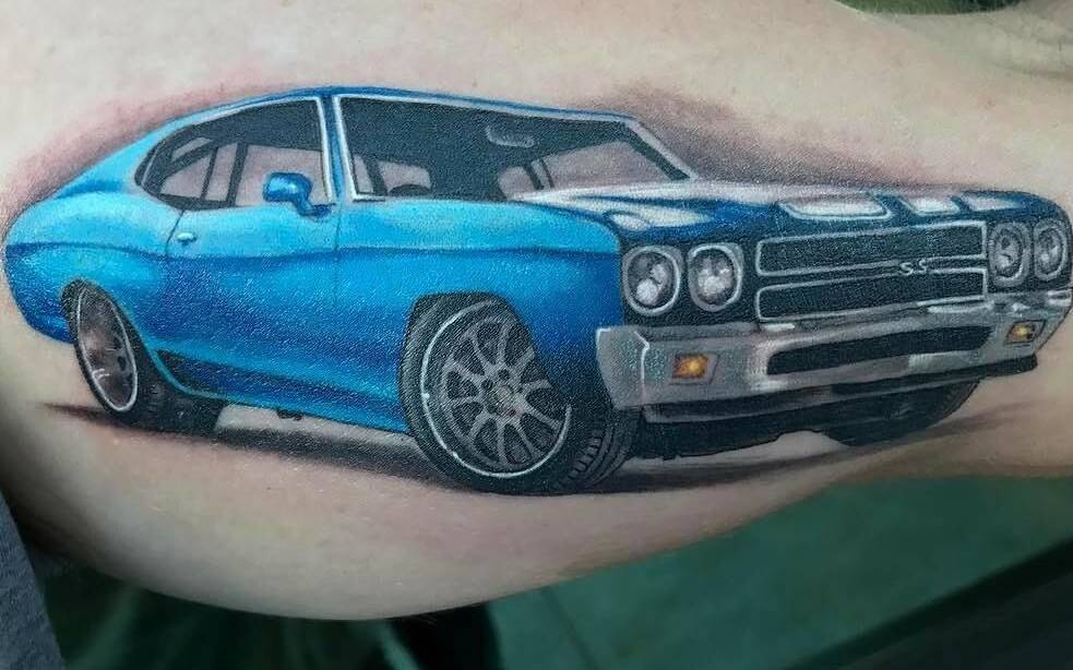 <p>9e modèle de voiture le plus souvent tatoué : Chevrolet Chevelle</p>