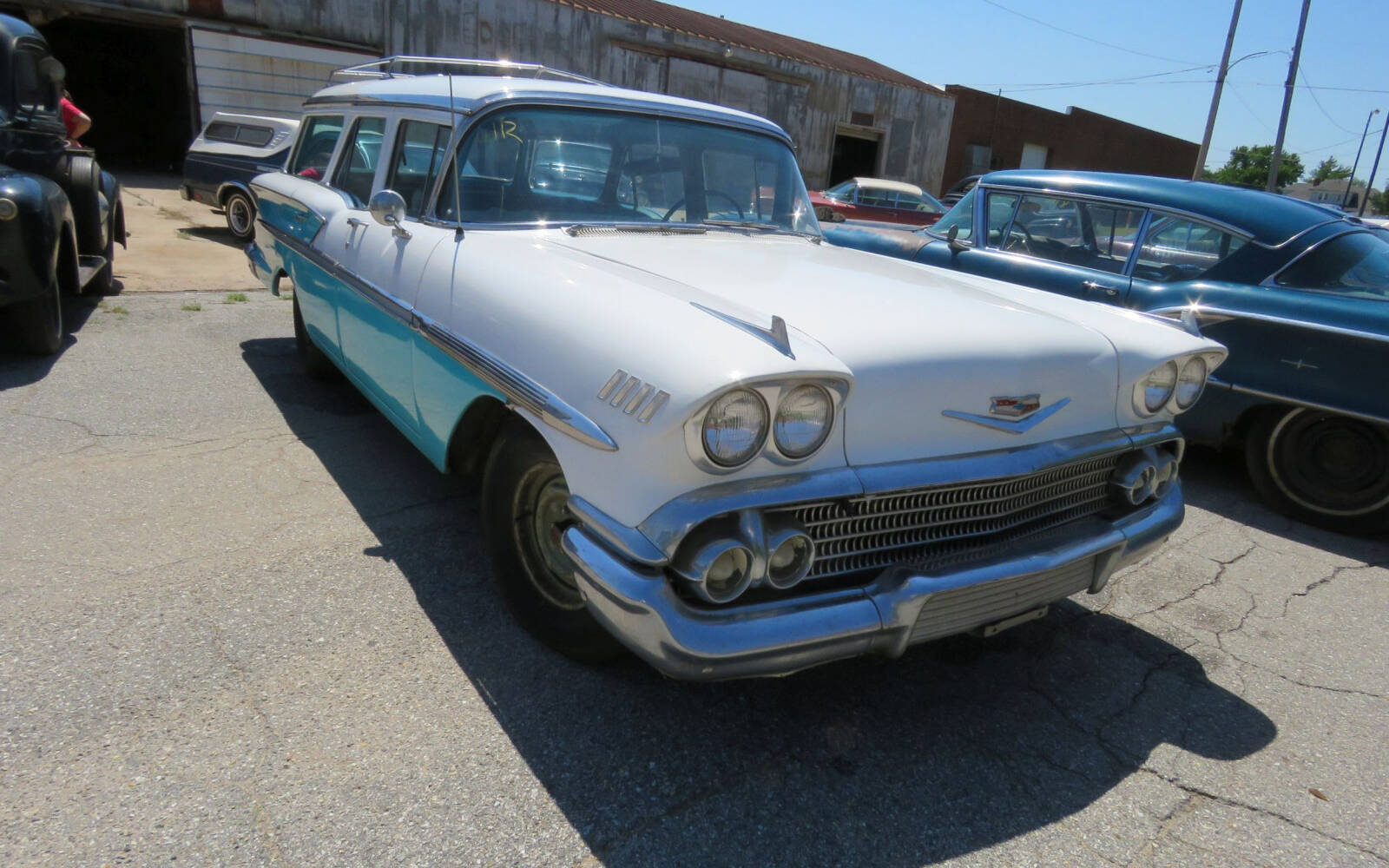 <p>Chevrolet Nomad familiale 1955</p>