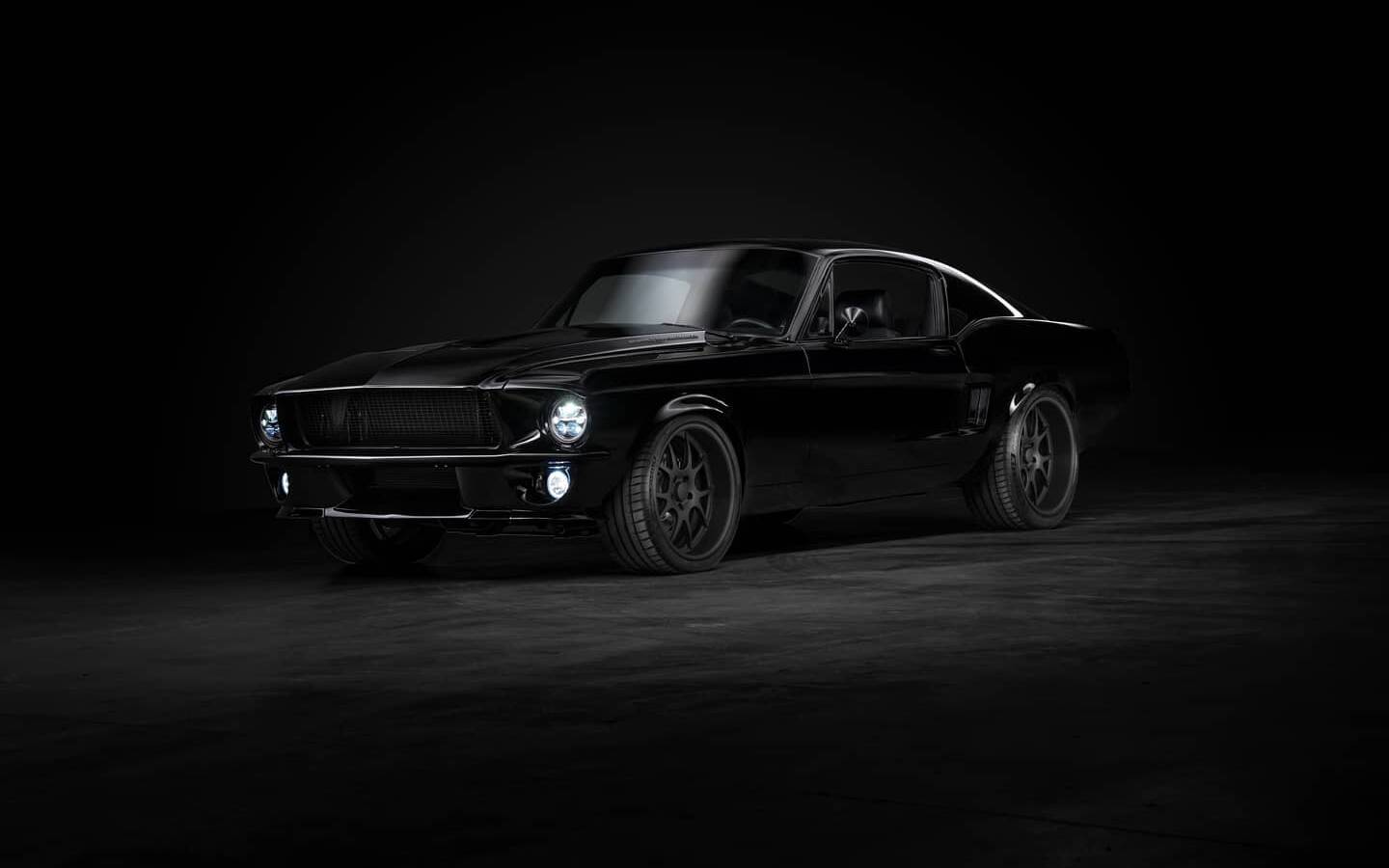 black 1967 shelby mustang gt500