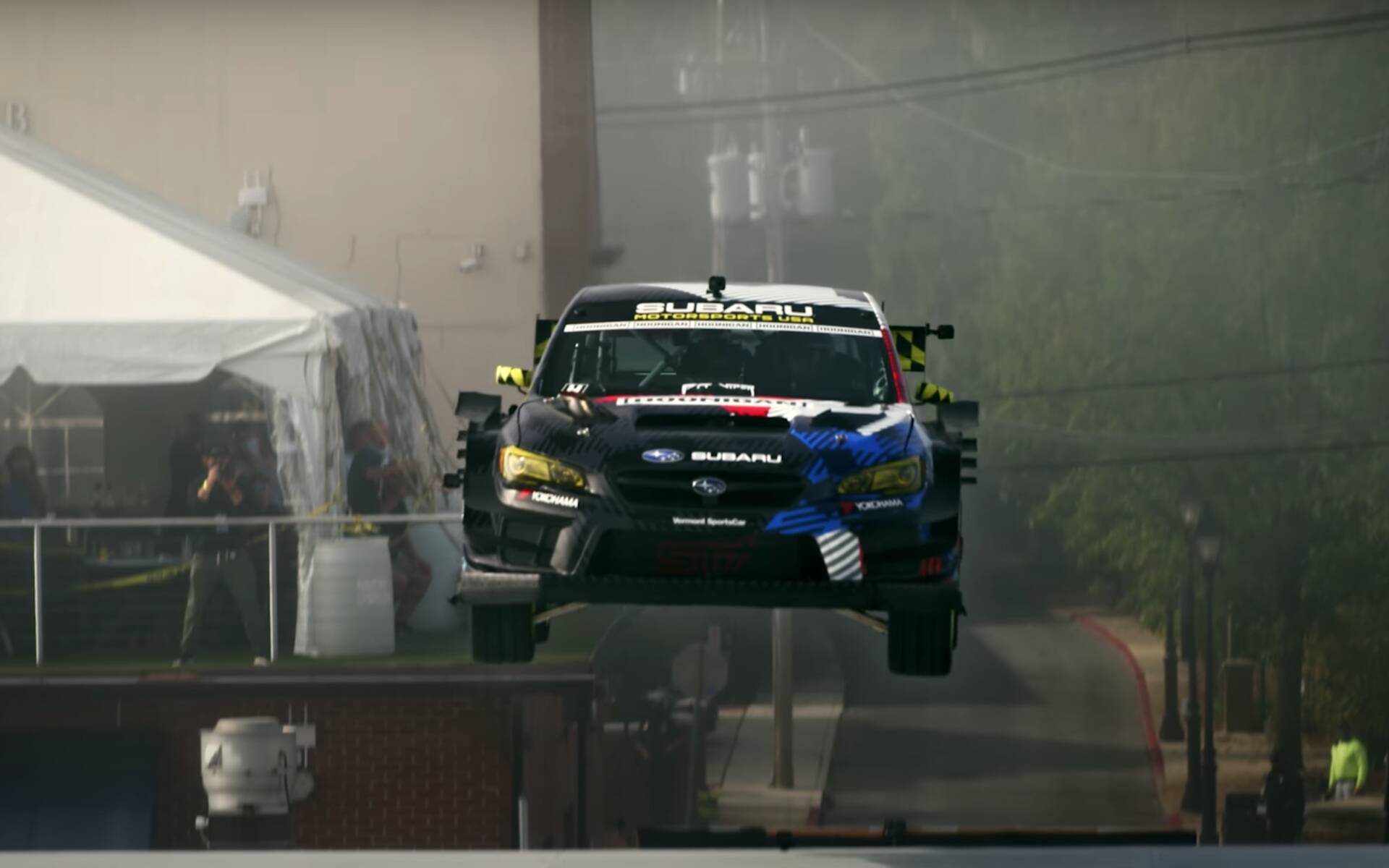 Travis Pastrana Sends 862-hp Subaru WRX STI Flying in Gymkhana 2020