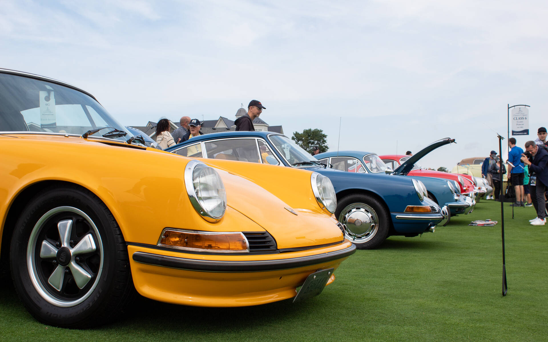 <p>1972 Porsche 911 and several 1964 Porsche 356 models</p>
