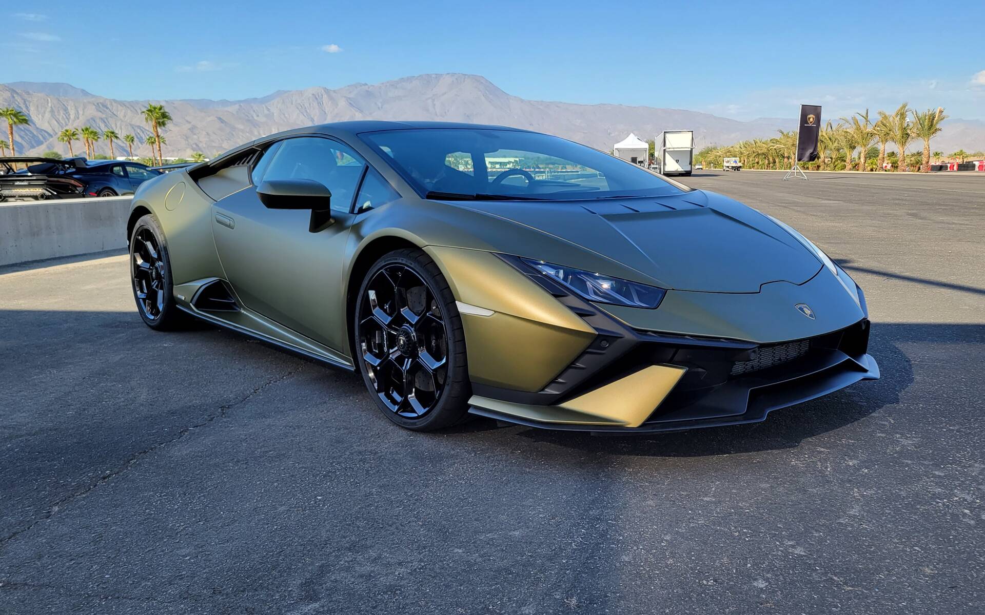 lamborghini on the highway