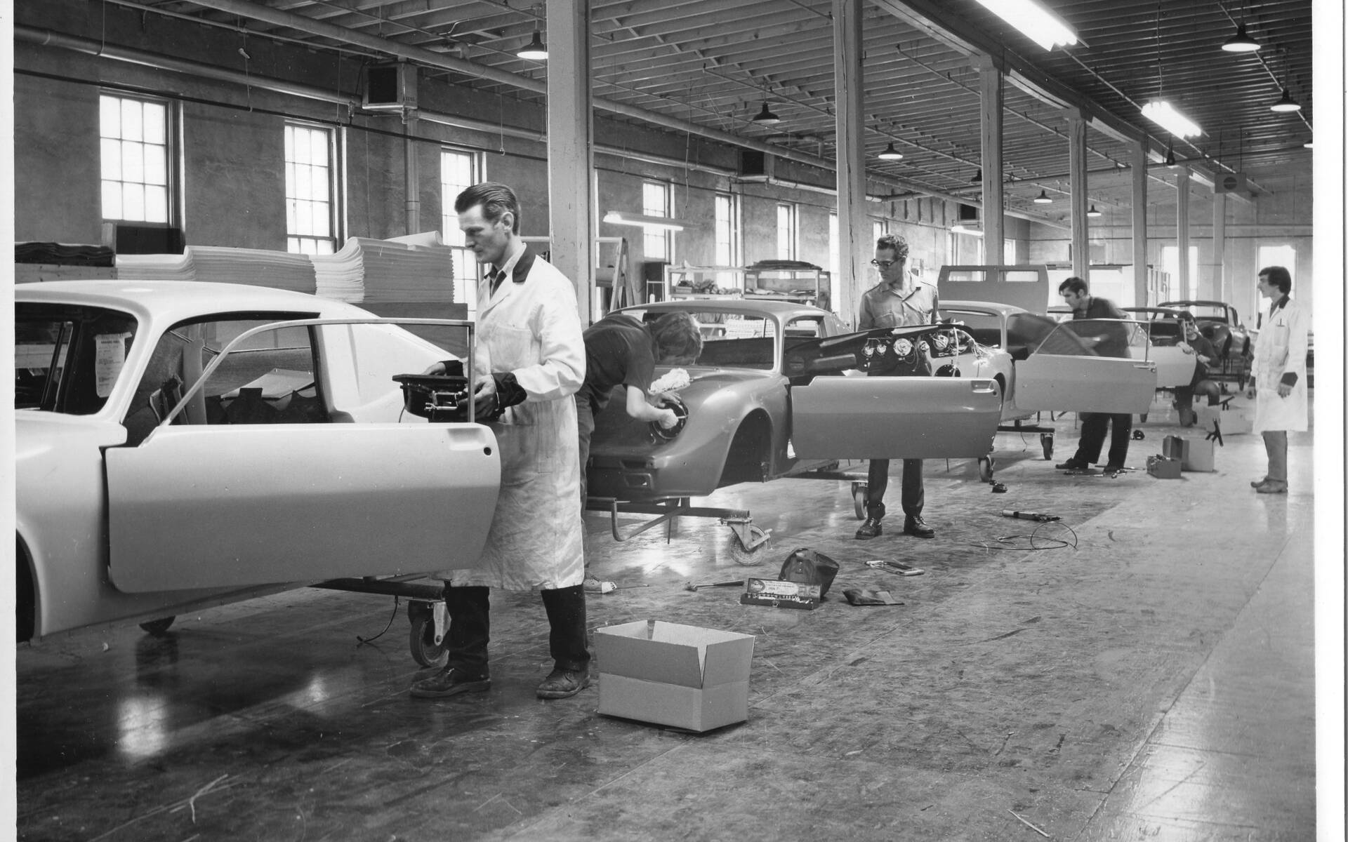<p>L'usine Manic à Granby en 1971.</p>