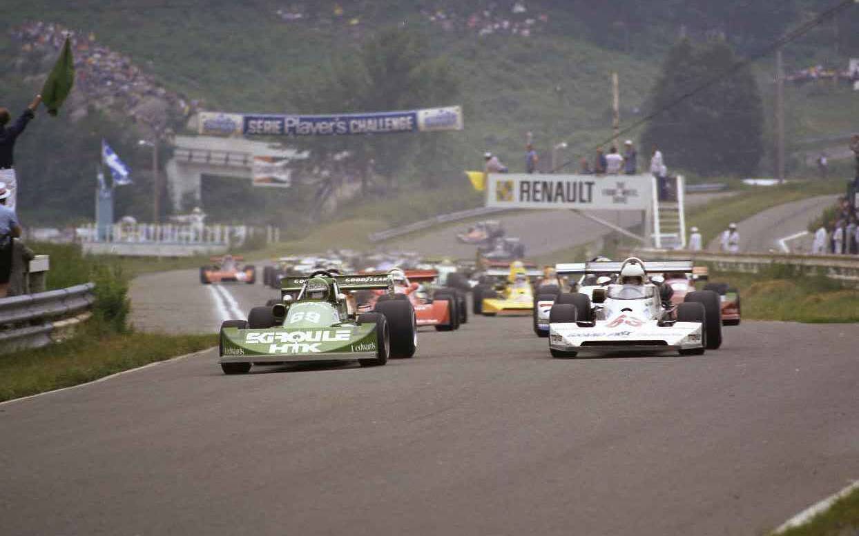 <p>Gilles Villeneuve à Mont-Tremblant en 1976.</p>