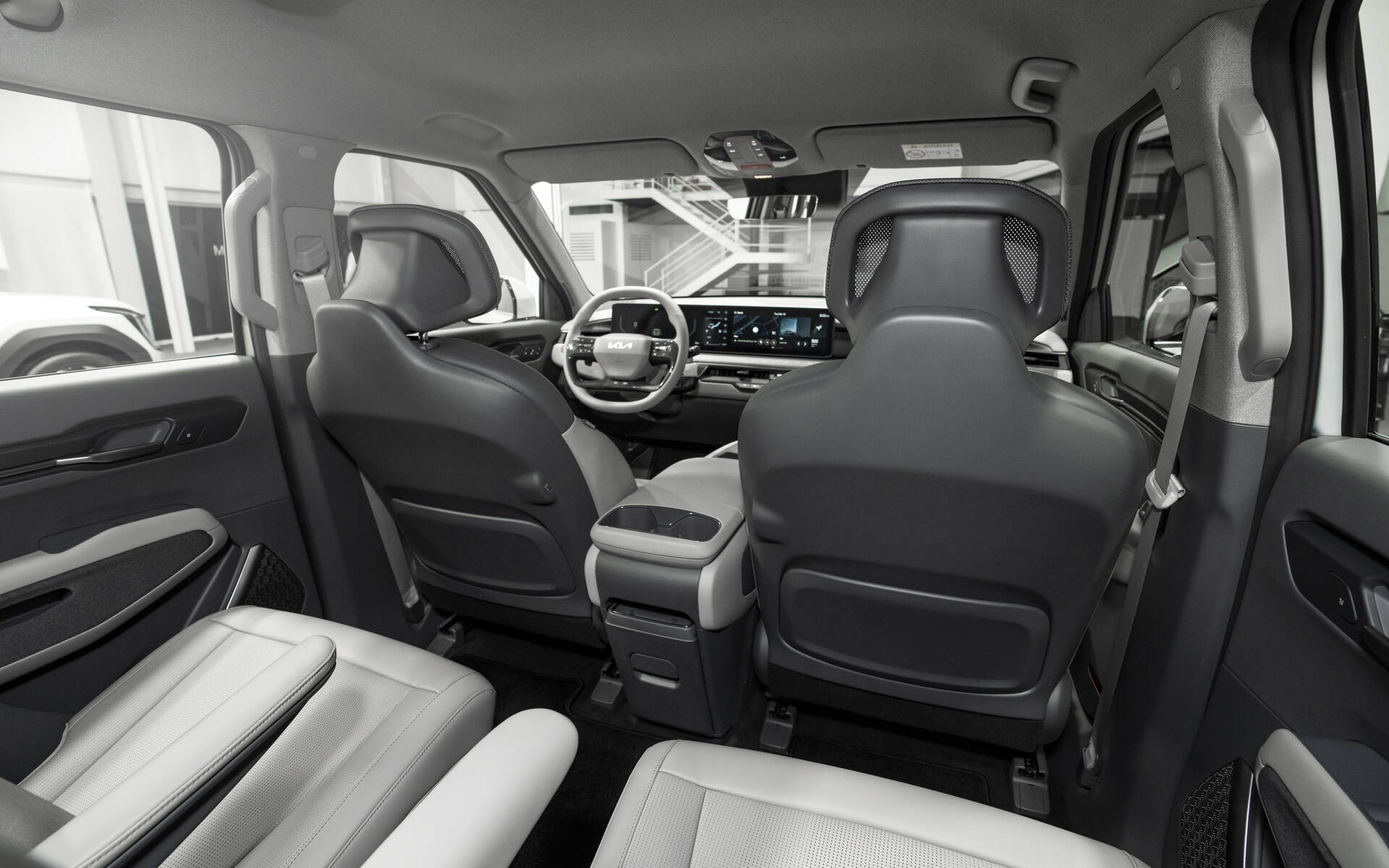 Boîte De Rangement Pour Tableau De Bord Kia EV9 2024-2025 - Plateau Derrière écran, ABS Noir