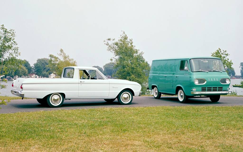 <p>Ford Falcon Ranchero et Ford Econoline 1962</p>