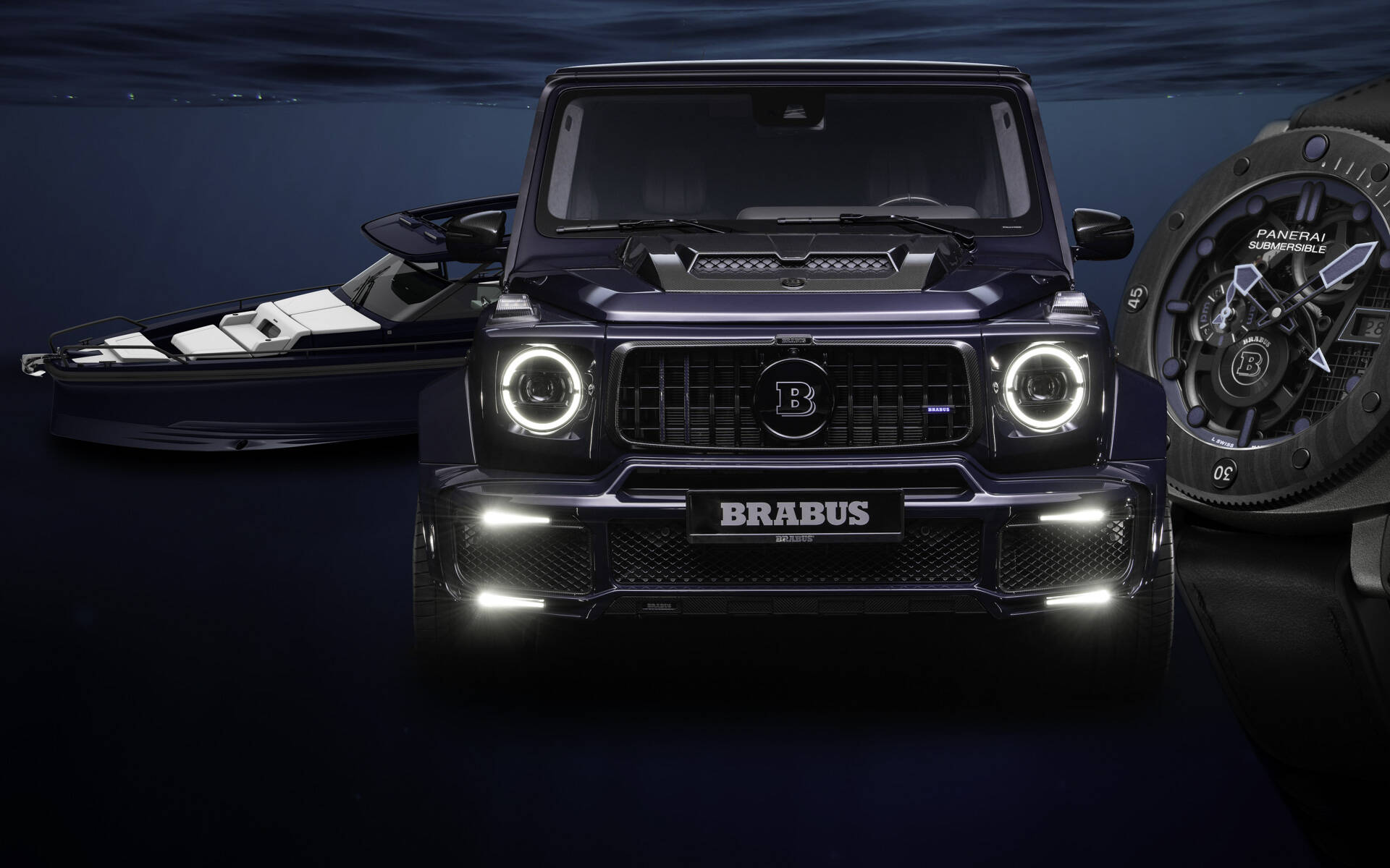 Brabus Deep Blue 900 G63 Comes With Matching Boat and Watch - The Car Guide