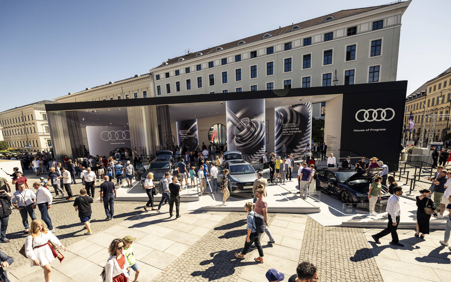 <p>Stand Audi au centre-ville de Munich au IAA Mobility 2023</p>