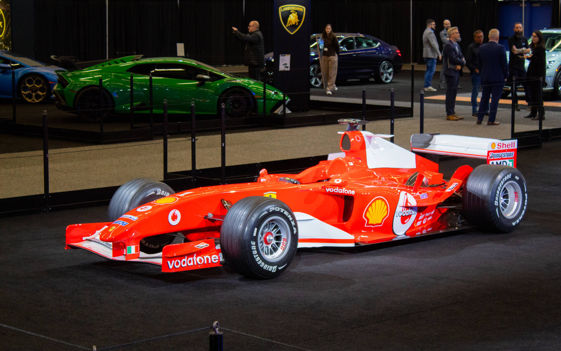 <p>2004 Formula 1 car driven by Michael Schumacher</p>