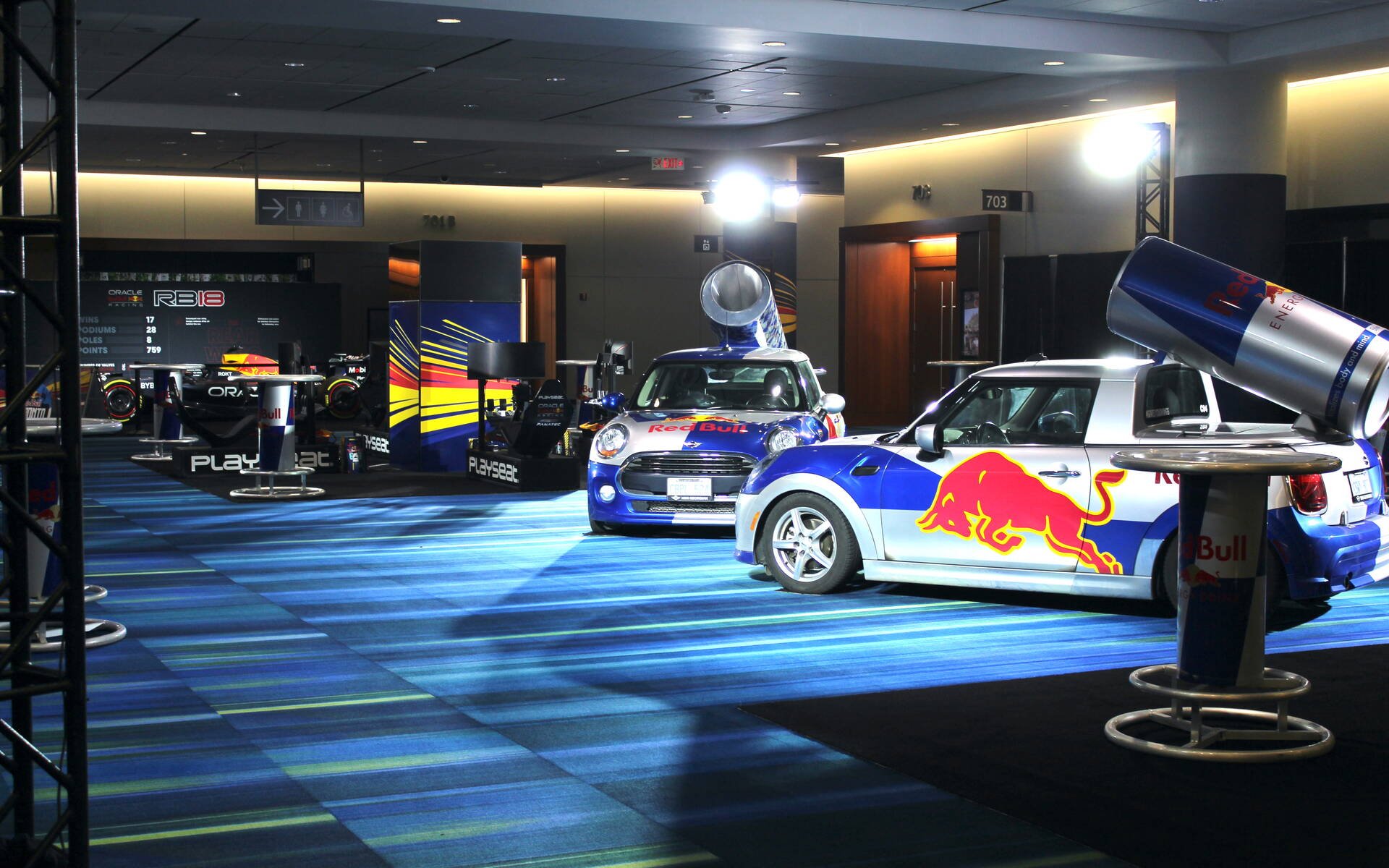 <p>RedBull booth at CIAS</p>