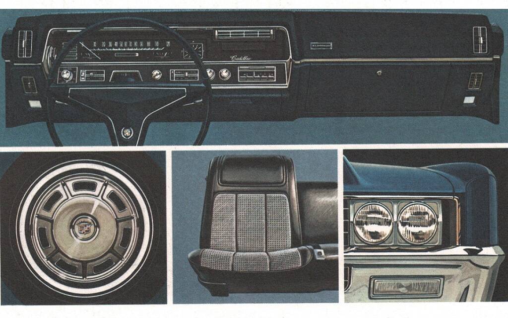 <p>Tableau de bord et détails de la Cadillac Fleetwood Eldorado 1967</p>